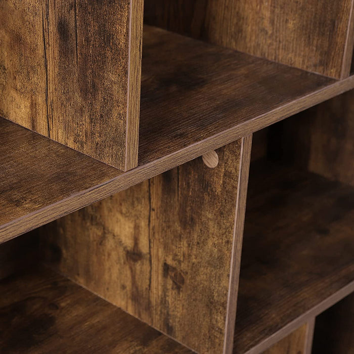 Bücherregal, Würfelregal, Standregal, mit offenen Fächern, für Wohnzimmer, Arbeitszimmer, Kinderzimmer, Büro, als Raumteiler, 97,5 x 30 x 100 cm