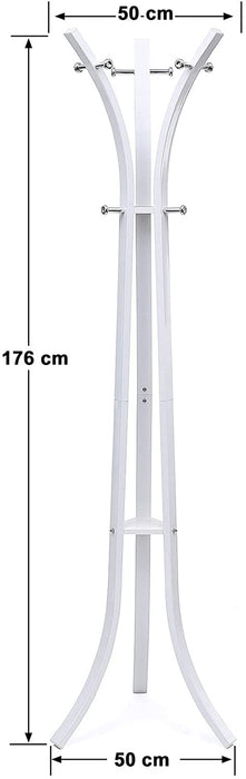 Metall Garderobenständer Kleiderständer 176 cm hoch Weiß - Edel und sehr Stabil