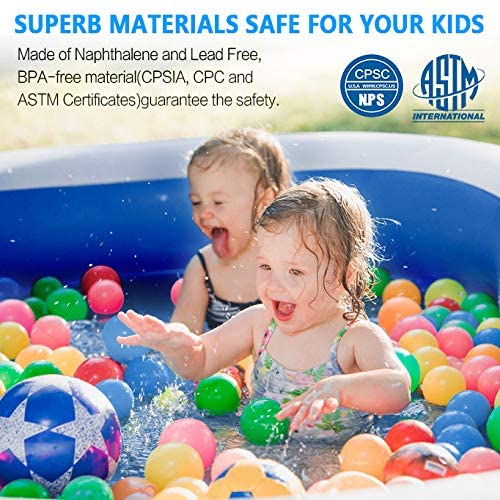 Aufblasbare Pool, Großer Familienpool, 234 cm x 142 cm x 51 cm Familien-Schwimmbad Schwimmzentrum Rechteckig Schwimmbäder