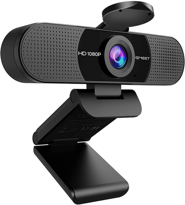 Full HD Webcam - C960 1080P Webcam mit Objektivabdeckung & Dual Mikrofon, 90 ° Streaming Kamera mit Automatische Lichtkorrektur
