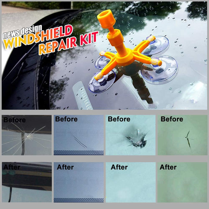 Auto Windshield Repair Kit, Windschutzscheiben Reparaturset Werkzeug für PKW Chip und Crack