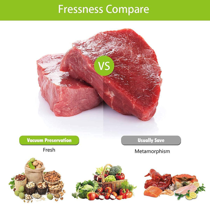 Vakuumierbeutel Profi- vakuumierfolie, 6 Rollen 20x300cm & 15x300cm folienrollen für alle vakuumierer, BPA-frei, stark & reißfest, Sous Vide geeignet