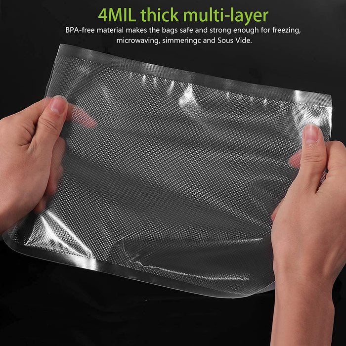 Vakuumierbeutel Profi- vakuumierfolie, 6 Rollen 20x300cm & 15x300cm folienrollen für alle vakuumierer, BPA-frei, stark & reißfest, Sous Vide geeignet
