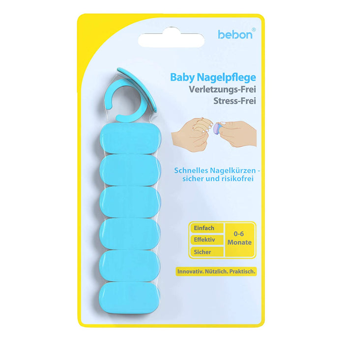 Nagelpflege für Babys | Praktisches Babypflege-Set für Neugeborene ab 0 Monate | Geschenkidee für werdende Mütter | 18 Einwegfeilen, blau