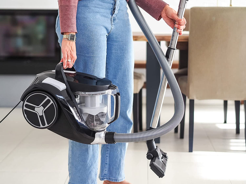 Beutelloser Bodenstaubsauger Compact Power XXL | 550 Watt | 2,5L Staubvolumen | Kompakt & leise | Extreme Saugleistung | Hocheffizienter Saugkopf | Schwarz/Grau 