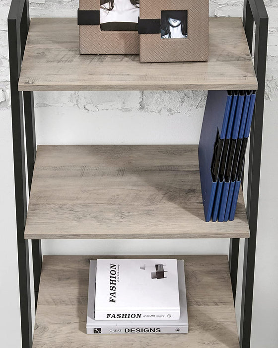 Standregal, Bücherregal mit 5 Ablagen, mit Metallgestell, einfache Montage, für Wohnzimmer, Schlafzimmer, Küche, 56 x 34 x 172 cm (L x B x H)