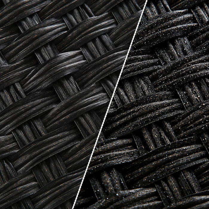 Wäschekorb handgeflochten, 90 L, Wäschesammler aus synthetischem Rattan, mit Deckel und Griffen, faltbar, Wäschesack herausnehmbar, schwarz