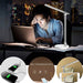 Schreibtischlampe LED, 5 Farben und 5 Helligkeitsstufen, Faltbare Augenschutz Tischlampe mit Drahtlosem Ladegerät und USB-Anschluss, Nachttischlampe