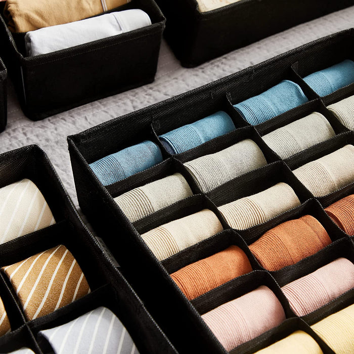 Aufbewahrungsboxen für Unterwäsche, 8er Set, Schubladen-Organizer, Ordnungssystem für Kleiderschrank, für BHS, Unterwäsche, Socken, Krawatten
