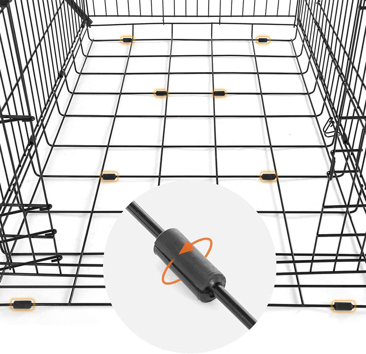 Hundekäfig, Hundebox, klappbar, 92,5 x 57,5 x 64 cm, schwarz