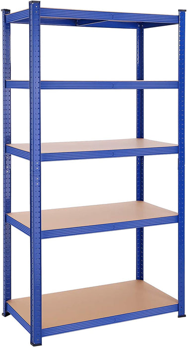 Lagerregal, Schwerlastregal, Kellerregal, 200 x 100 x 50 cm, bis 875 kg belastbar, 5 verstellbare Ablagen, Regal aus Metall, Steckregal, Werkstattregal