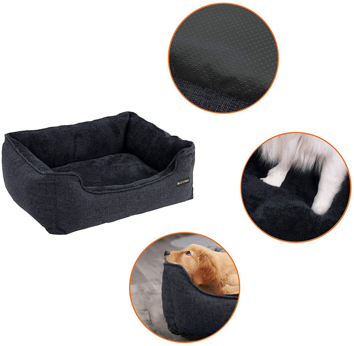 Hundebett, Bezug abnehmbar, 110 x 75 x 27 cm, dunkelgrau
