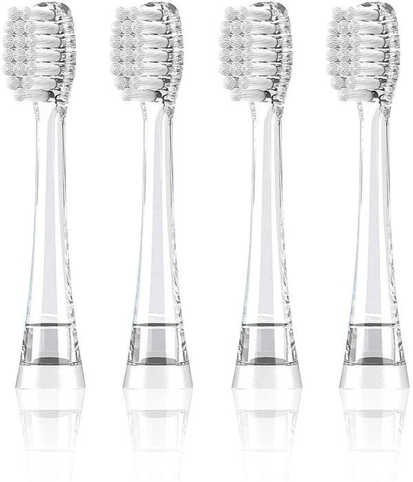 Elektrische Zahnbürste Kinder 6 Monaten bis 4 Jahren, Schallzahnbürste mit LED Licht Aufsteckbürste Smart Timer Wasserdicht IPX7,SG513 (Gray)