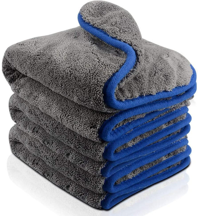 3X Mikrofasertücher zur professionellen Autopflege - Auto Tücher ultraweich für Perfekte Auto Lackpflege, Poliertuch, Trockentuch - 42x42cm