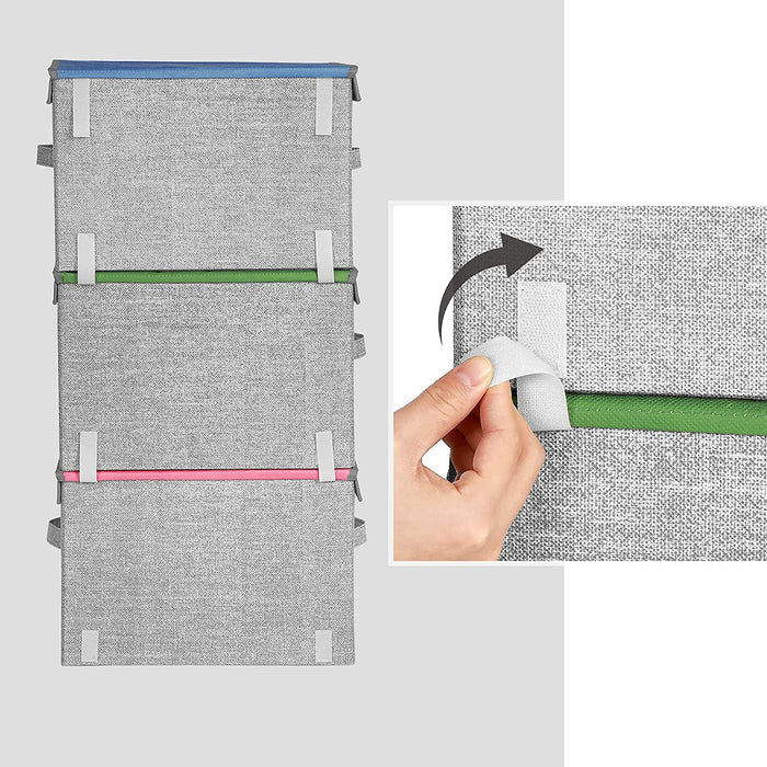 Aufbewahrungsboxen, 3er Set, Faltboxen, Stoffboxen mit Griffen, Spielzeug-Organizer, magnetischer Deckel, für Kinderzimmer, Spielzimmer, Tier-Motive