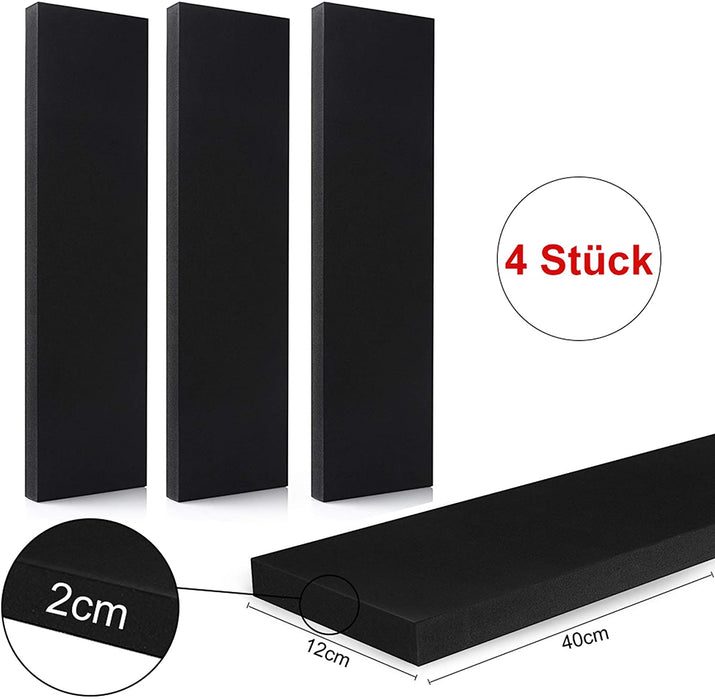 Premium Garagen Wandschutz Türkantenschutz Extra Dicker Auto Türkantenschutz, Selbstklebend, Wasserabweisend 4 Stück Set für Garagenwand Schwarz