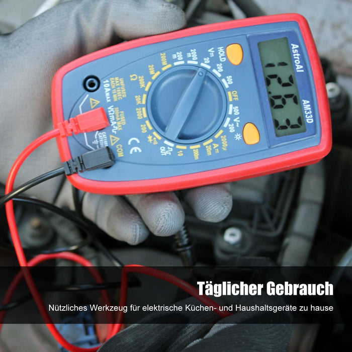 Digital Multimeter mit Ohm Volt Ampere Spannung Tester Messung von AC/DC Spannung, DC Strom, Widerstand, Diode, Kontinuität Messinstrument