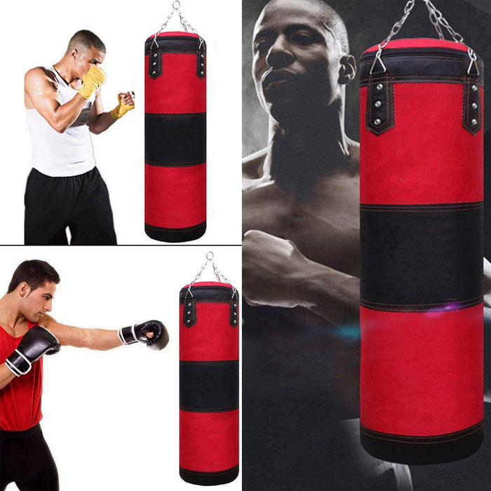 11 PCS Boxsack-Set, Box-Set mit Boxhandschuhen Boxbandagen und Tasche, Mundschutz