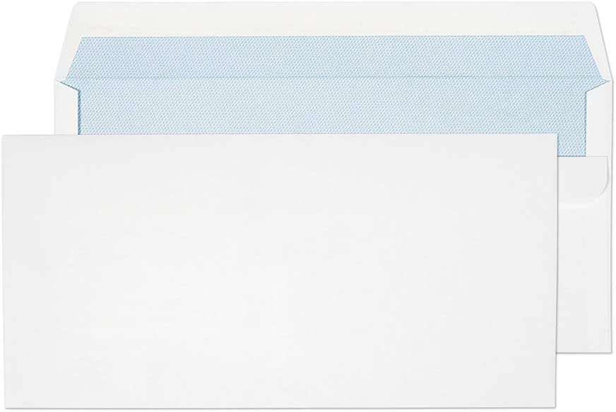 Briefümschlage Selbstklebend Weiß DL 110 x 220 mm 90 g/m² | 50 Stück