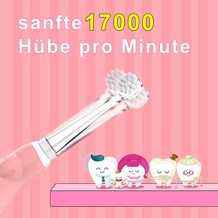 Elektrische Zahnbürste Kinder 6 Monaten bis 4 Jahren,SG513Zahnbürste Köpfe (Grau)