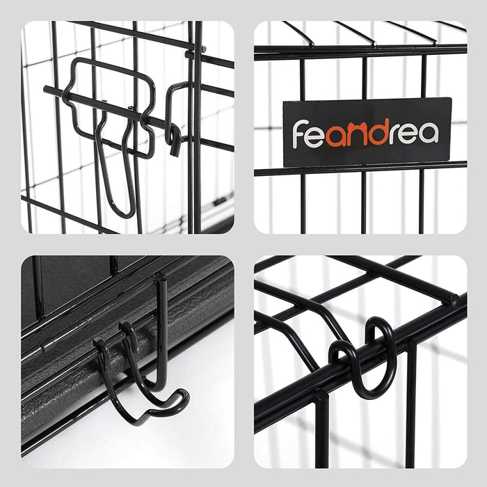 Hundekäfig, Hundebox, klappbar, 92,5 x 57,5 x 64 cm, schwarz