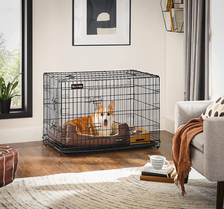 Hundekäfig, Hundebox, klappbar, 92,5 x 57,5 x 64 cm, schwarz