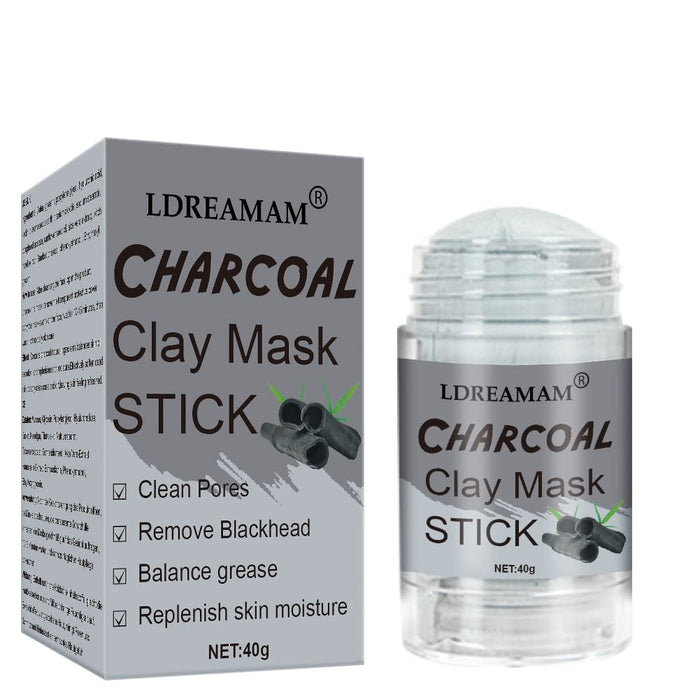 Charcoal Mask Stick, Purifying Clay Stick Mask, Clay Stick Mask, Effektiv Akne entfernt Mitesser, Verkleinert die Poren, Strafft die Haut