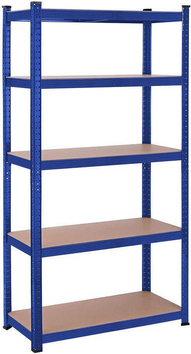 Lagerregal, Schwerlastregal, Kellerregal, 180 x 90 x 40 cm, bis 875 kg belastbar, 5 verstellbare Ablagen, Regal aus Metall, Steckregal, Werkstattregal
