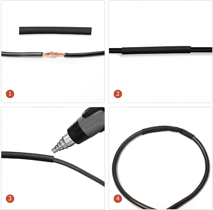 560-tlg Schrumpfschlauch Set, Eventronic Schrumpfschläuche Sortiment Verhältnis 2:1 Schrumpfschlauch mit 12 Verschiedene Größen Heat Shrink Tube