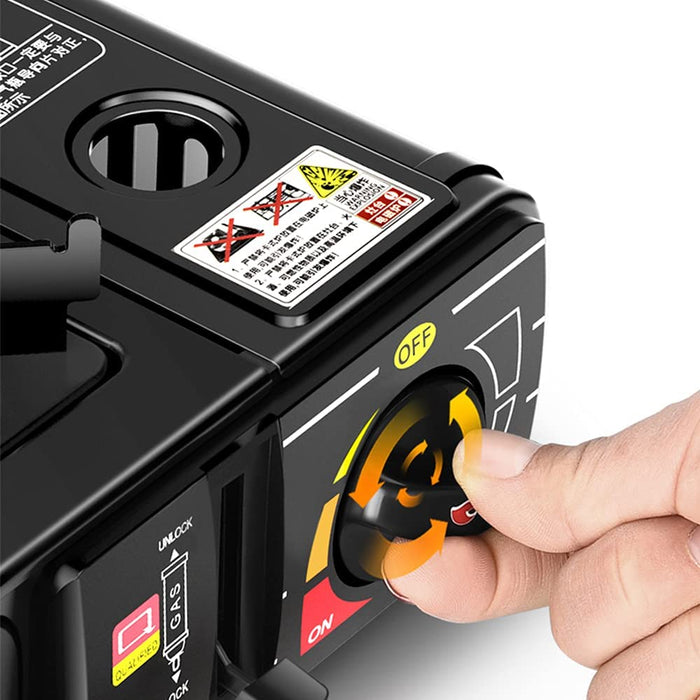 Camping GASKOCHER Set KOCHER IM TRAGEKOFFER Doppelzweck interne tragbare gaskartuschen oder externe Gasflasche Campingkocher