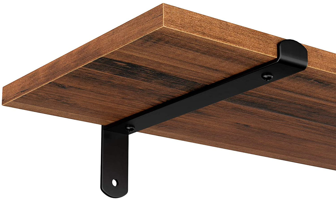 Wandregal, 2er Set, 60 x 20 x 7 cm, Schweberegal, dekorative Regale, Vintage, Holzoptik, für Schlafzimmer, Wohnzimmer, Küche, Flur