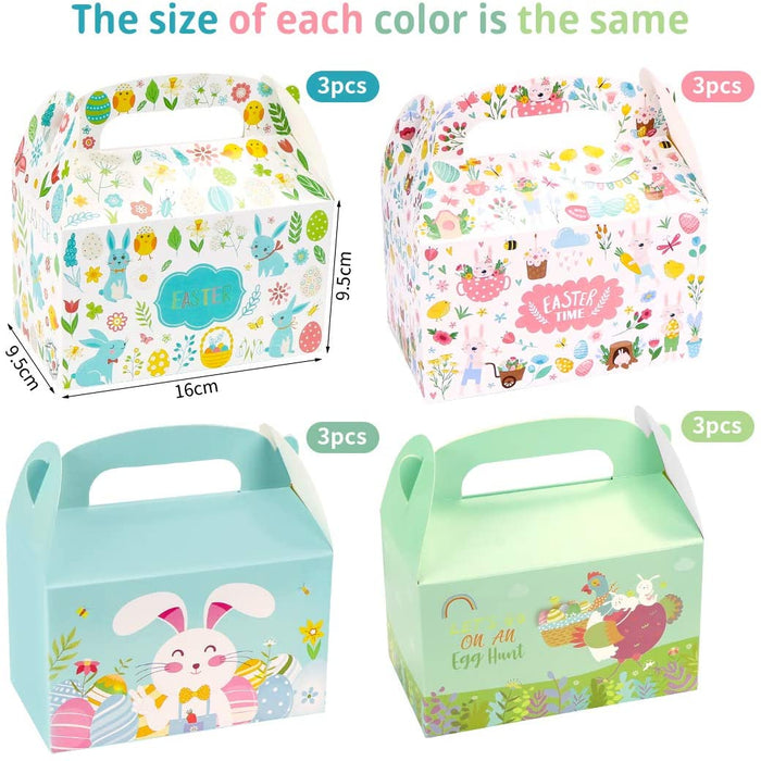 Geschenkboxen zu Ostern,12pcs DIY Osternest, Osterboxen zum Befüllen, Ostergeschenke für Kinder, Basteln für Kinder zu Ostern