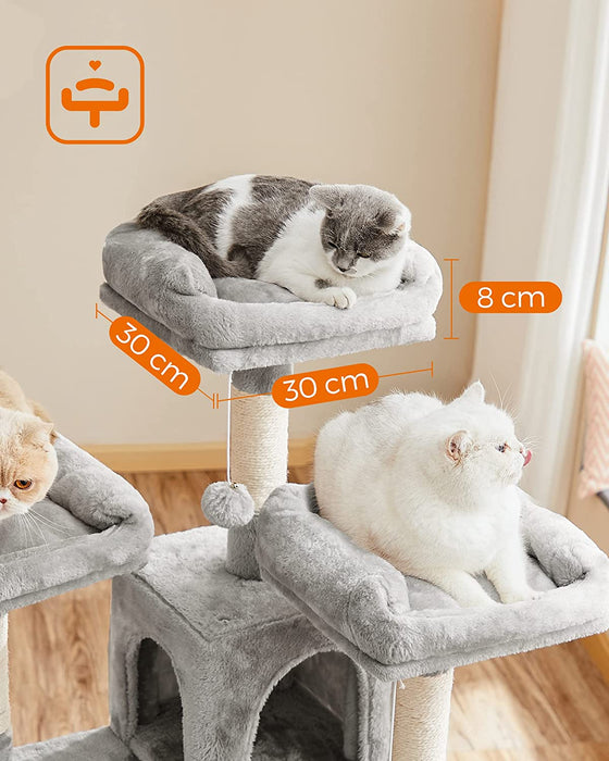 Kratzbaum, XXL Katzenbaum, 172 cm, hellgrau