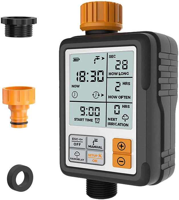 Bewässerungscomputer Bewässerungsuhr Digital Programmierbarer Garten Rasen Wasserhahn Computer Schlauch Armatur Sprinkleruhr Bewässerungssystem