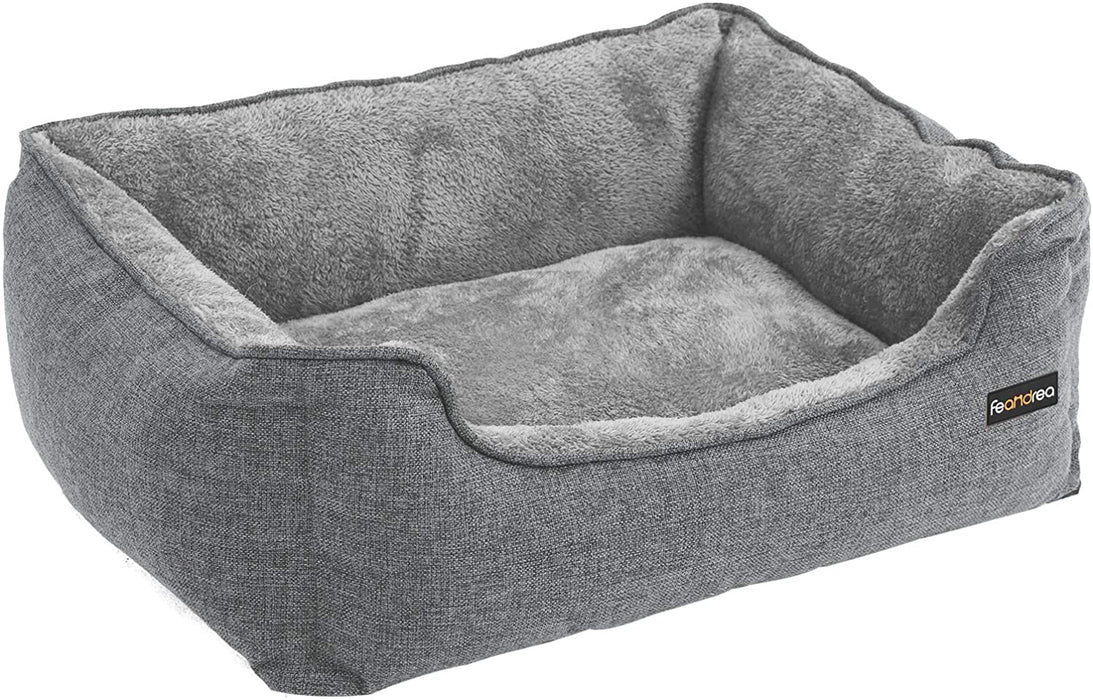 XXL Hundebett, Hundesofa, Bezug abnehmbar und maschinenwaschbar, kuscheliger Hundekorb, grau