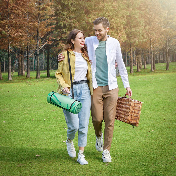 Picknickdecke, 200 x 200 cm große Stranddecke, Campingdecke, wasserdichte Unterseite, maschinenwaschbar, faltbar, für Garten, Park, Strand, Camping