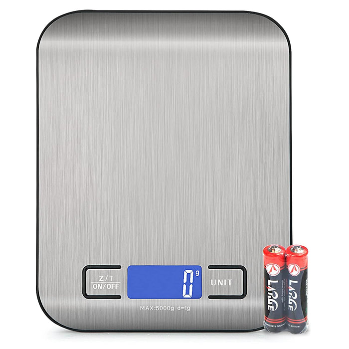 1g bis 5kg Küchenwaage, Digitalwaage mit LCD-Display, Hochpräzise Professionelle Electronische Waage(5kg Maximalgewicht)