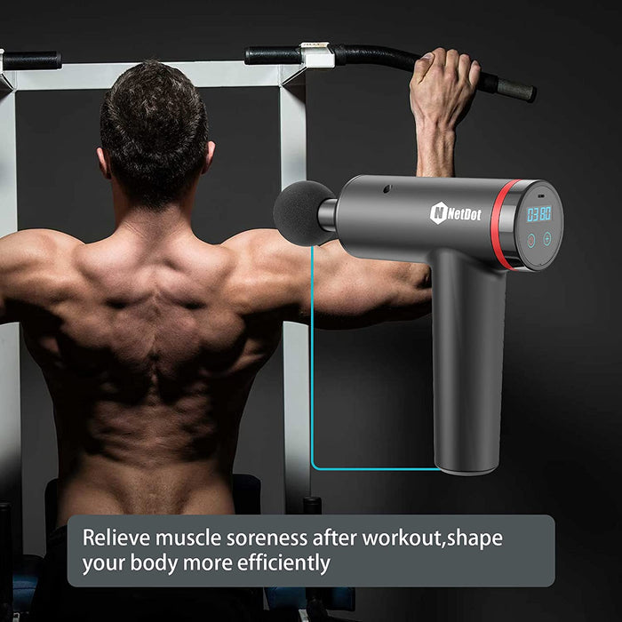 Massagepistole, Muskel Massagepistole für Sportler, Schlagzeug Massagegerät gegen Muskelkater und Schmerzlinderung