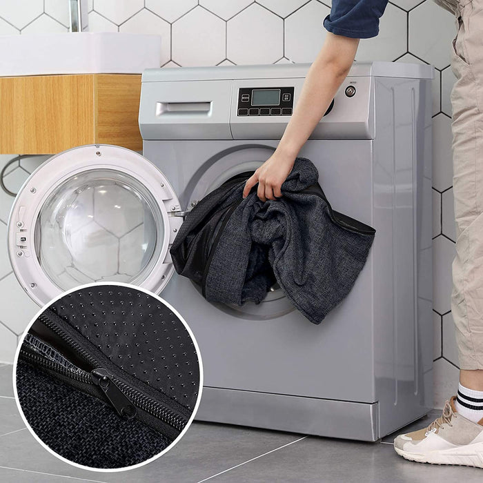 Hundebett, Bezug abnehmbar, 70 x 55 x 21 cm, dunkelgrau