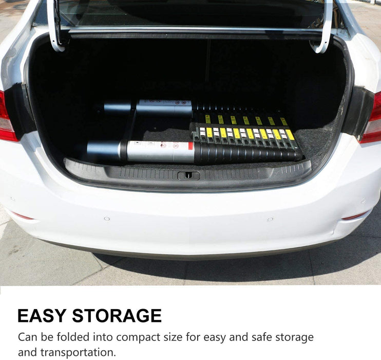 4,7M Teleskopleiter, Rutschfester Klappleiter Stehleiter Mehrzweckleiter aus hochwertiges Aluminium, 150 kg/330 Pfund Belastbarkeit, Schwarz