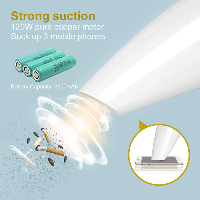 Handstaubsauger USB C Beutellos Mini Handsauger Akku Nass&Trocken Autosauger 8000PA Akkustaubsauger Schnellaufladung für Zuhause, Auto...