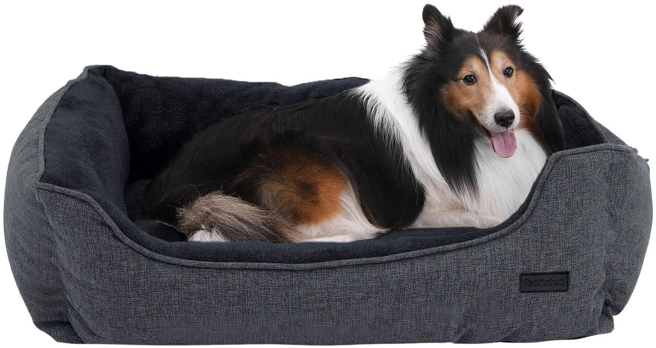 Hundebett, Bezug abnehmbar, 110 x 75 x 27 cm, dunkelgrau
