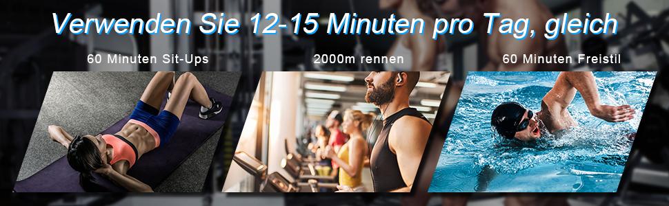 EMS Muskelstimulator Trainingsgerät, Bauchmuskeltrainer Elektrostimulation Muskelstimulation USB Wiederaufladbar für Damen Herren