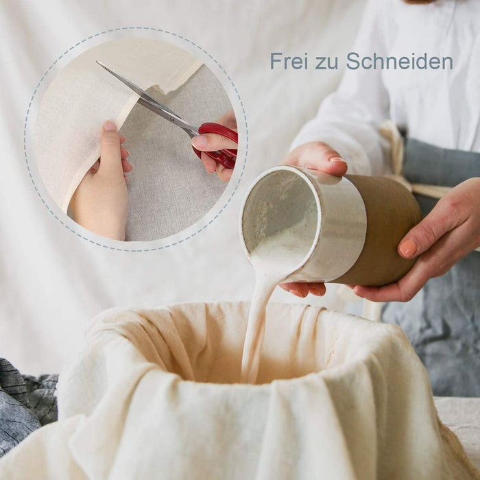 3 Stück Passiertuch Käsetuch Filtertuch Siebtuch Filter Tuch Tücher Set für Käse Beeren Nussmilch Suppe Obstsaft Joghurt Filtern Käseherstellung