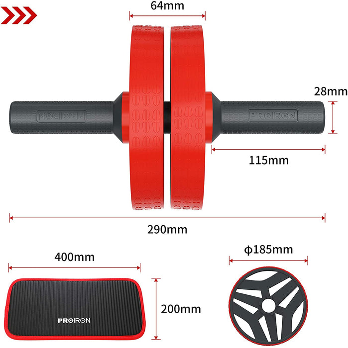 Bauchroller, Bauchtrainer ab Roller, Bauchmuskeltrainer ab Wheel Set mit Kniematte, Bauchmuskeltraining Kits für Männer und Frauen, Abdominal Roller