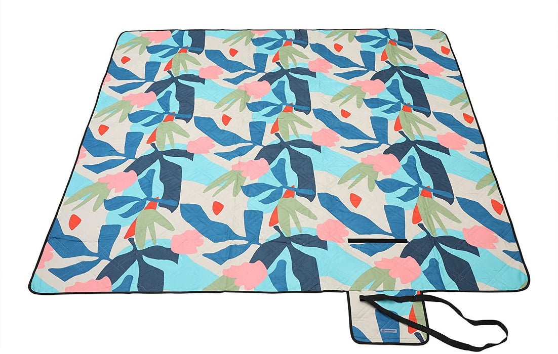 Picknickdecke, 150 x 200 cm große Stranddecke, Campingdecke, wasserdichte Unterseite, maschinenwaschbar, faltbar, für Garten, Park, Strand, Camping