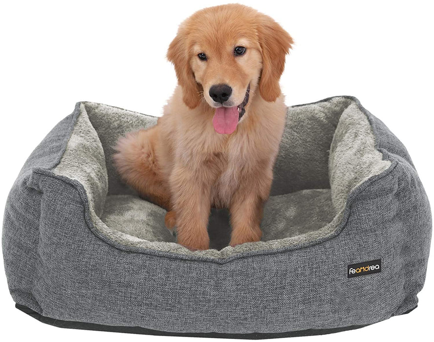Hundebett, Hundesofa, Bezug abnehmbar, maschinenwaschbar, grau
