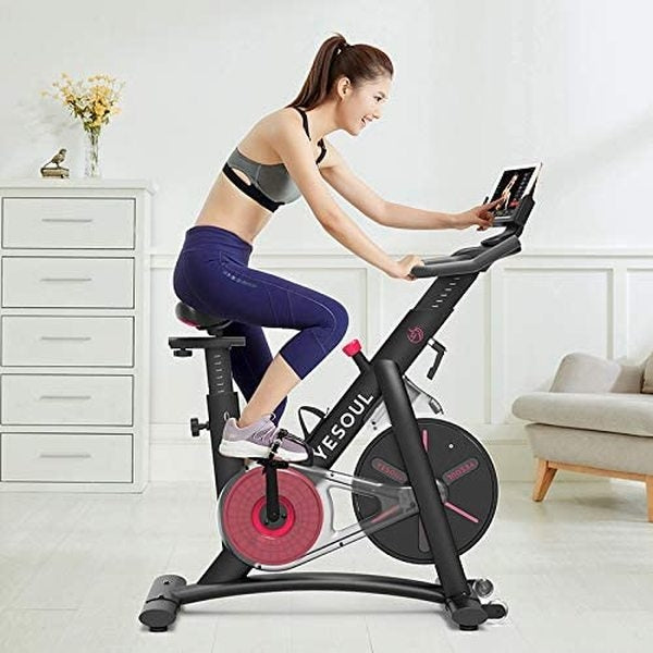 Smart Spinning Fahrrad mit Bluetooth, zum Anschluss an Smartphone oder Tablet Hometrainer - Heimtrainer Fahrrad - Standfahrrad