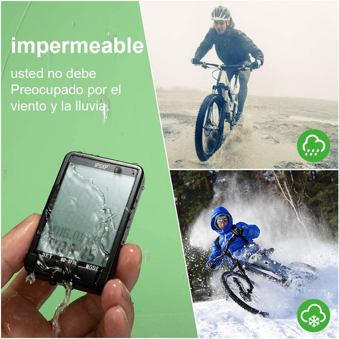 Fahrradcomputer 18 Funktionen wasserdichte LCD Geschwindigkeit Fahrradtacho Radcomputer Tacho,Verdrahtet Fahrradtacho, Geeignet für alle Fahrradtypen