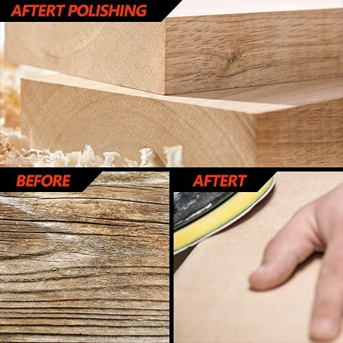 Druckluft schleifgerät, Exzenter poliermaschine, SPTA 125mm/150mm Exzenterschleifer Schleifmaschine mit 24 Schleifpapier und 3 Polierschwamm